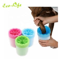 FDA 3 sizes Portable Pet Foot Washing Cup Silicone Dog Paw Cleaner