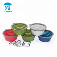 2020 trending products Large size food grade silicone folding dog bowls food container