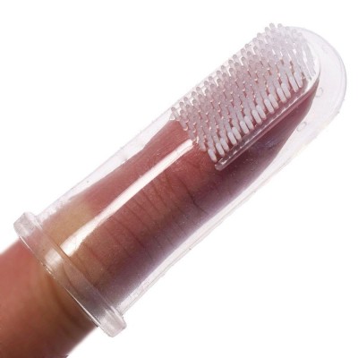 Super soft Food grade Pet Dog finger toothbrush with case