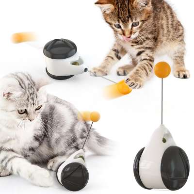 Balanced Swinging Cat Toy Interactive Cat Teaser Toy with Catnip Ball