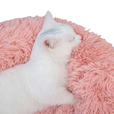 Round Plush Soft Cat Sleeping Bed Pet Cushion Cat Cushion Bed