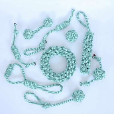 3 5 6 packs Natural Cotton Rope Dog Toy Chew Toys for Teeth Cleaning